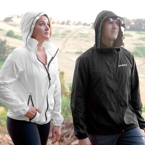 DryMile White Excursion Windbreaker Water Resistant Jacket Sz.M NWT!